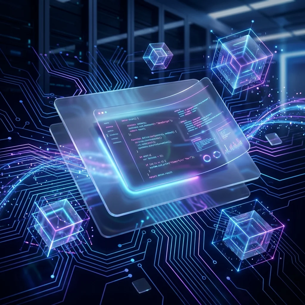Abstract future tech visualization